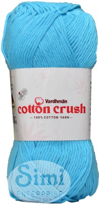Simi Enterprise VARDHMAN Cotton Crush 8-ply Aqua Blue 200 gms Cotton thread dyed-JA Art-AFCH