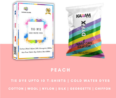 KADAM Tie Dye Colour Sachet | Peach | 25g Pack | Tie Dye Colors…