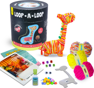 kipkee DIY Loop-a-Loop Yarn Animals Craft Kit