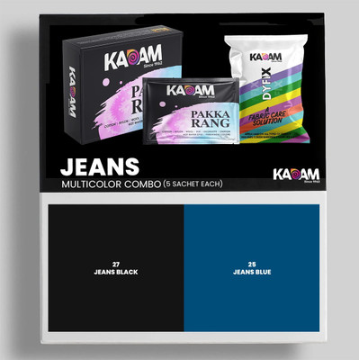 KADAM 5 Jeans, 2 Shades Multicolor Fabric Dyes