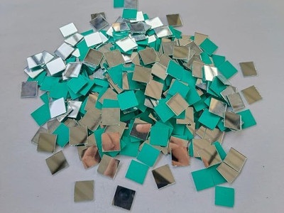 VINAYAK GALLERY Mirror kit Lippan Art for Jewellery Making, Other Craft Work (Square, 12mm)