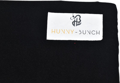 Hunny - Bunch Plain Shiny and Soft (Black) Velvet Fabric (Width : 45 Inch - 5 Metres)