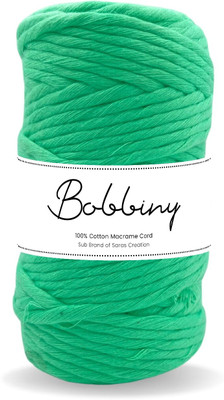 Bobbiny 4MM 100 Meter Single Strand Cotton Macrame Cord Thread for Macrame DIY