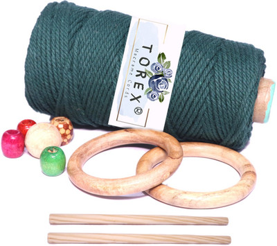 TOREX Macrame Mini kit Set for Wall Hanging Plant Hanging and Coaster Combo Set 53 pcs