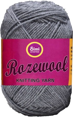 Simi Enterprise Rosewool Silver 200 gms Wool Ball Hand knitting wool- Art-FHE