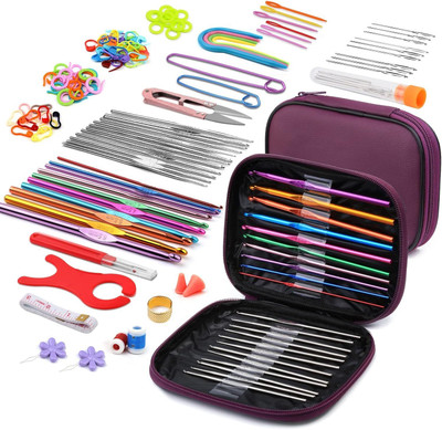 Shivom 110 pcs Crochet Hook Set and Knitting Needles Set for Beginners and Experts