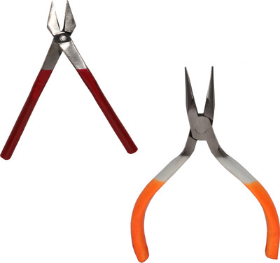 Crafts Haveli Jewellery Making Tool Kit Combo Set of Sandasi Plier & Long Flat Nose