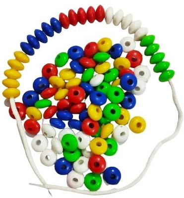 manrish Set Of 50 Multicolor Abacus Plastic Beads/Counting Beads/Puzzle Game For Kids