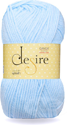 Simi Enterprise Knitting Yarn Wool Desire Sky 100 gms Best Used with Knitting Needles