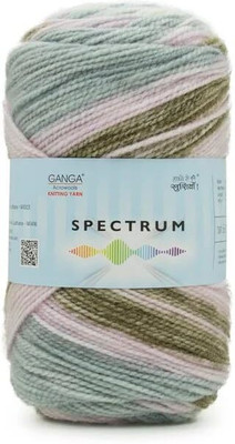 JEFFY GANGA Spectrum Yarn ,Hand Knitting Wool (Multicolour (SPT035), 200 Gram)