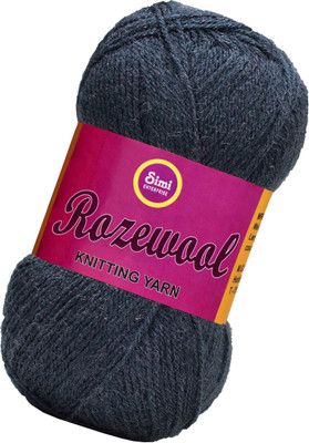 Simi Enterprise Rosewool Mouse Grey 300 gms Wool Ball Hand knitting wool- Art-FIB