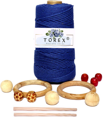 TOREX Macrame Mini kit Set for Wall Hanging Plant Hanging and Coaster Combo Set 53 pcs