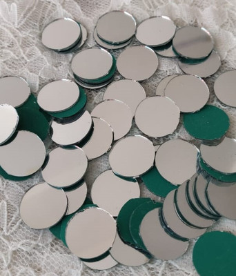 ilika9 Regular Shape Mirror for Lippan Art - Round - 20mm - 100 gms. (130 pcs)