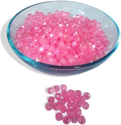 Airtick (Pack of 200 Gram) Pink Melon Rainbow Beads for Artificial Jewelery Making