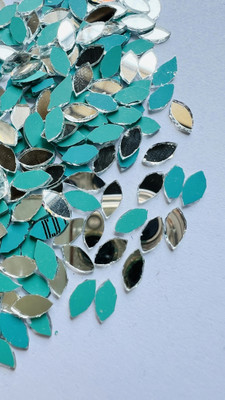 MAHANT EYE SHAPE SILVER MIRROR FOR LIPPAN ART 8MM 50GM 550PIECE