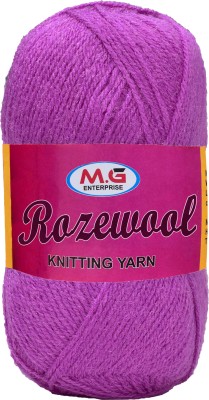 M.G Enterprise Rosewool Purple 200 gms Wool Ball Hand knitting wool- Art-FII