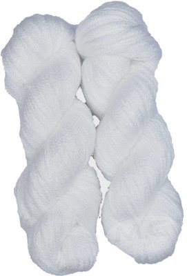 M.G Enterprise Vardhman Rabit Excel White (500 gm) Wool Hank Hand knitting wool Art-FDB