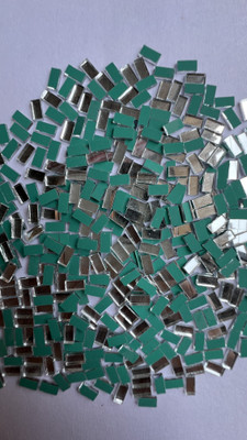 MAHANT RECTANGULAR SHAPE SILVER MIRROR for lippan art & mandala art 3MM 50GM 800PIECE