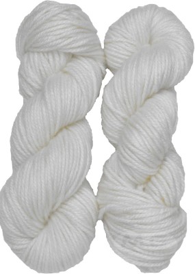 M.G Enterprise Oswal Knitting Yarn Thick Chunky Wool, White 200 gm