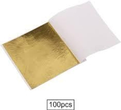 A.K COLLECTION GOLD LEAFING STUDIO LEAF.100 SHEETS 8X8CM GLIDING FOIL FOR RESIN ART.44