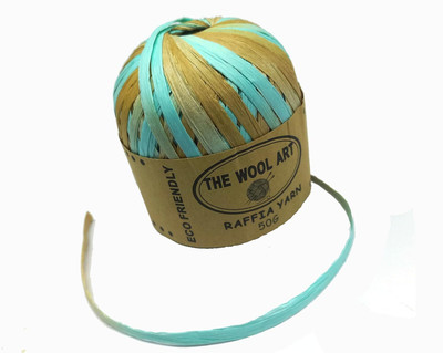 PRANSUNITA Double Shaded Raffia Twine Yarn Eco Friendly Paper String Rope 1 Roll
