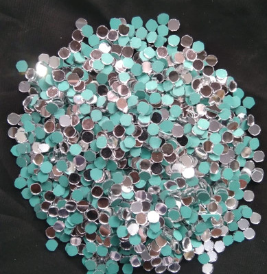 Atifa 2400 PIECES 6MM ROUND SHAPE MIRROR FOR CRAFT [250 GRAM]