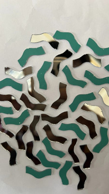 MAHANT FANCY SHAPE SILVER MIRROR FOR LIPPAN ART 23*15MM 50GM 120PIECE