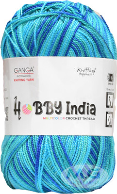 KNIT KING Hobby India Azure 100 gms Wool Ball Hand knitting wool