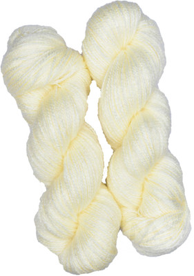 Simi Enterprise Vardhman Rabit Excel Cream (500 gm) Wool Hank Hand knitting wool Art-FCI