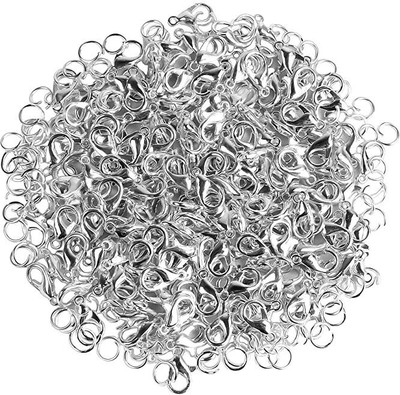 Excellentcrafts Lobster Clasps Hooks for Necklace Bracelet/Findings Fasteners - Silver (50 Pcs)