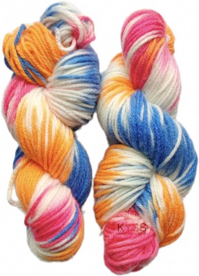 JEFFY Vardhman Jolly Print Thick Chunky Wool Knitting Yarn (Multi 200gm) Shade no-9
