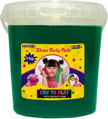 HOTKEI (1kg) Green Fruit Scented DIY Magic Slime Clay Jelly Set kit Toys for Kids