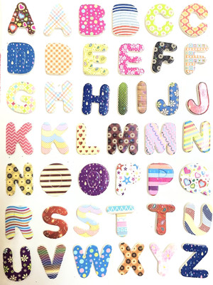 ASHOPANU Printed Foam Alpha/Alphabetic Characters A to Z Stickers for Art and Craft