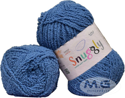 M.G Enterprise GANGA Snuggly Airforce Blue 200 gms Wool Ball Hand knitting wool-G Art-AEFA