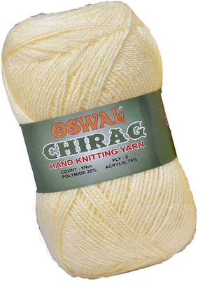 Simi Enterprise Represents Oswal Chirag Cream 600 gms Wool Ball wool V Art-AJEB