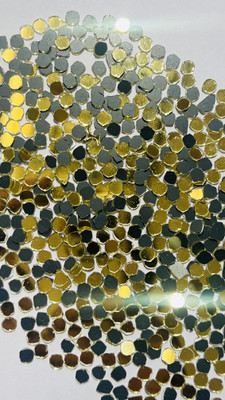 MAHANT ROUND SHAPE GOLDEN MIRROR FOR LIPPAN ART 4MM 50GM 1200PIECE