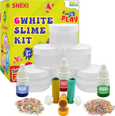 sneki (6 Clear Slime Kit) Toys jelly slime putty clay toys kit set pack for girls kids