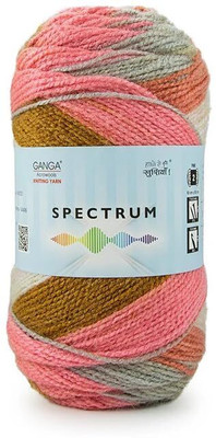 JEFFY GANGA Spectrum Yarn ,Hand Knitting Wool (Multicolour (SPT004), 400 Gram)