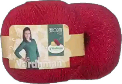 Vardhman Senorita 200 gm Wool Ball Hand Knitting Wool/Art Craft Soft Fingering Crochet Hook Yarn (red)