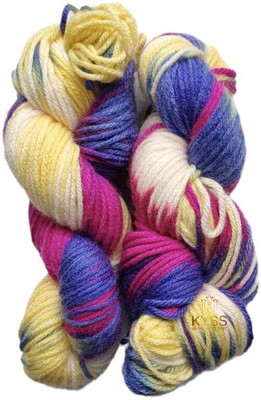 NTGS Jolly Print Thick Chunky Wool Hand Knitting Yarn (Multi Shade no-3, 200 Gram)