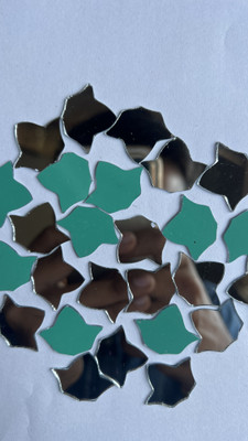 MAHANT FANCY SHAPE SILVER MIRROR FOR LIPPAN ART 9/15MM 50GM 230PIECE