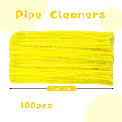 KTrading 100 Pcs Pipe Cleaner for Hobby Crafts, Scrapbooking, DIY Accessory