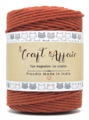 Craft Affair | 3ply twisted cotton thread ( 3mm, 50 Meter ) - Rust