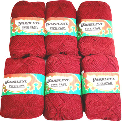 yarbleyl Red Thread(300 m Pack of6)