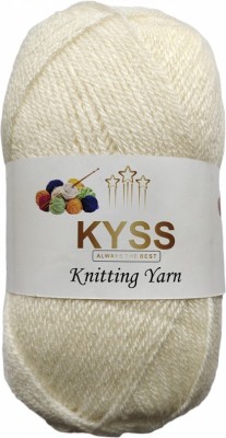 KYSS Rosemary off white Wool Ball Hand Knitting Wool/Yarn 200 gram shade no-5