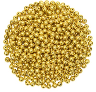 ASIAN HOBBY CRAFTS Golden Shining Beads Size 12mm Round-200gram
