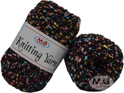 M.G Enterprise Yarn Mala Ball Black 400 gms Wool Hank Hand knitting wool- Art-ADAD