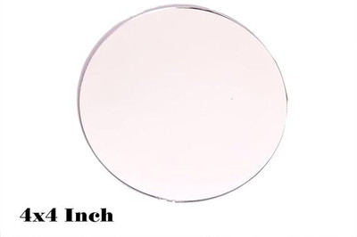 VINAYAK GALLERY Round Circle Glass Mirror Acrylic for Painting, Lippan/Mud Art (15 Pcs, 4 Inch)