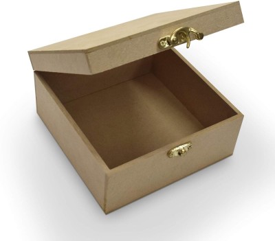 ASIAN HOBBY CRAFTS MDF Multi Utility/Multipurpose/Stationery/Jewellery Box (6 x 6 x 3 inch)