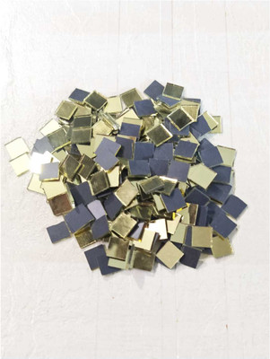 Sadhusadhya Square Shape 8mm Golden Colour Mirror Kit For Art&Craft 500 Pcs